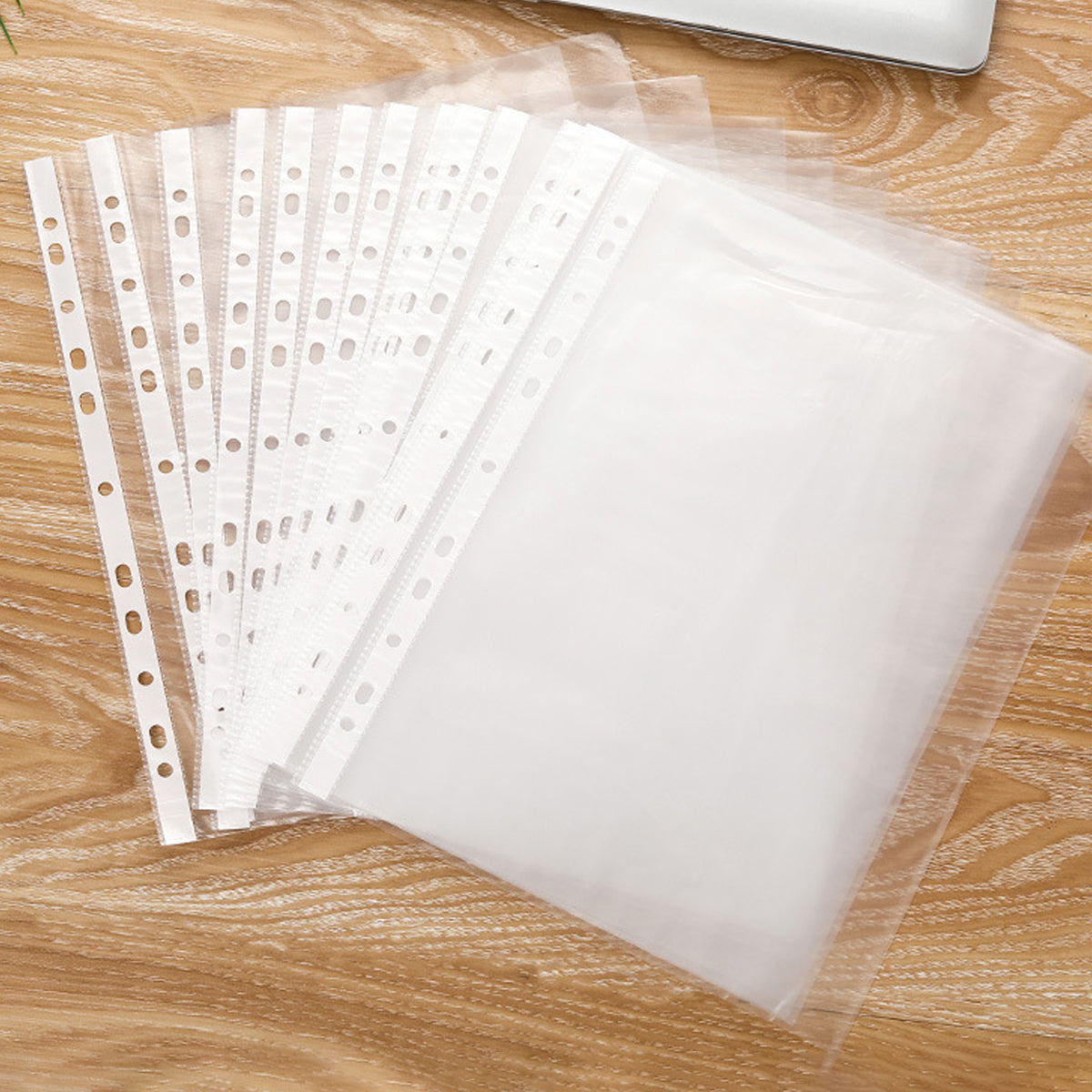 100 Pack Clear Sheet Protectors 9.4 x 12Inch,Plastic Page Protectors Sheet Reinforced 11-Hole， Page Protectors for 3 Ring Binder, Clear Protector, Letter Size, Top Loading, Acid Free