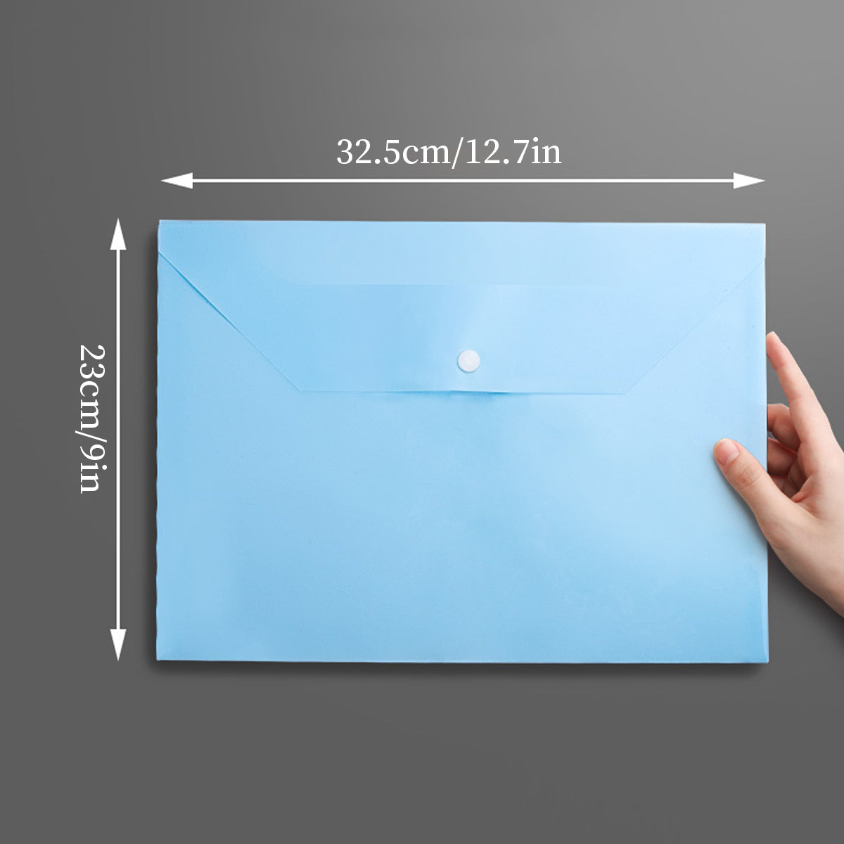 20pcs Plastic Envelopes,Poly Envelopes with Snap Button Closure,Clear Document Folders Letter A4 Size File Envelopes,Plastic File Folders for School Home Work Office Organization