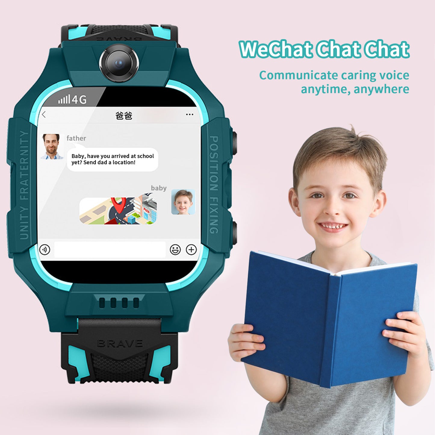 Smartwatch for Kids with 1.44in HD Touchscreen Watch with Phone GPS Tracker Real-Time Location SOS Video Call Voice Chat Camera for Boys Girls Gift