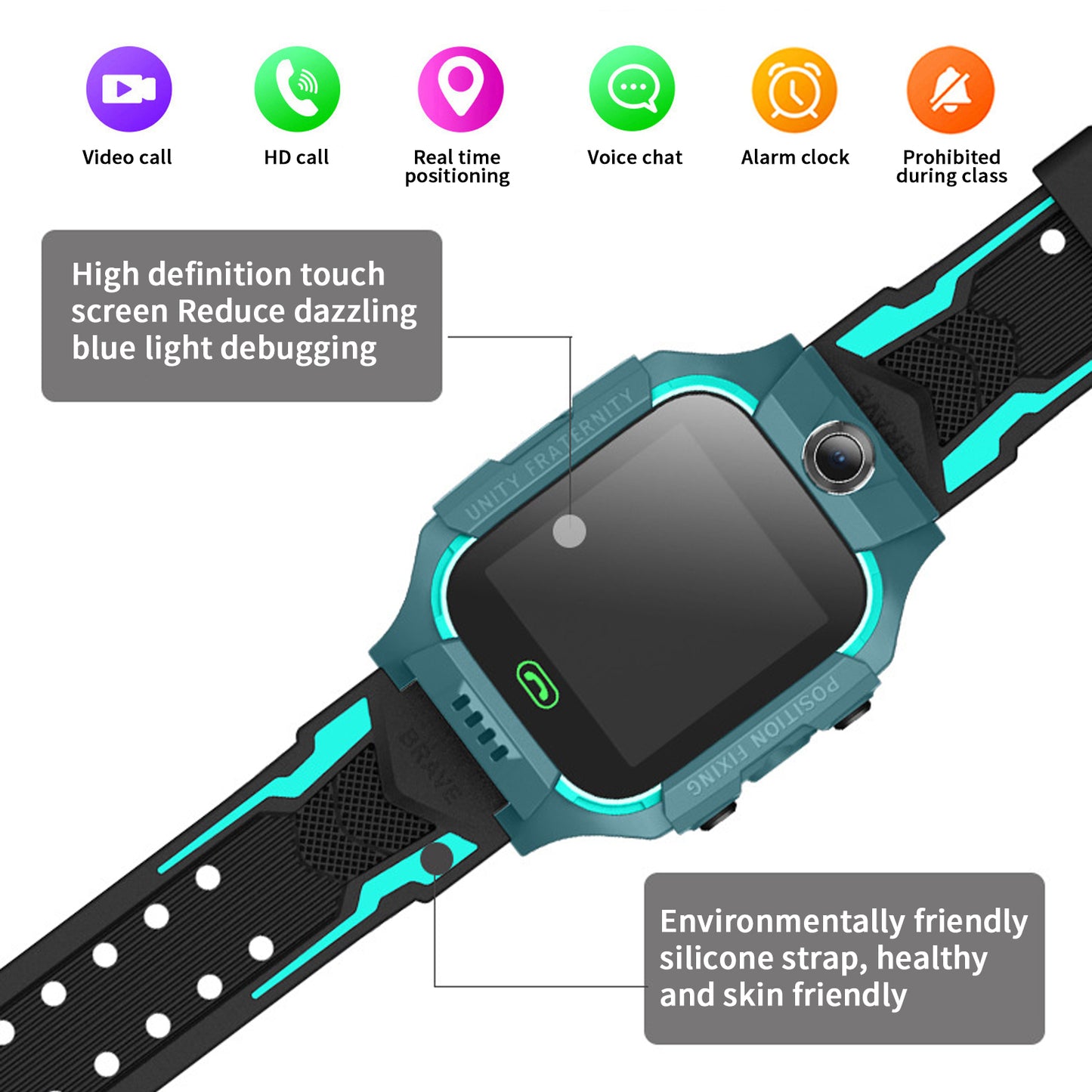 Smartwatch for Kids with 1.44in HD Touchscreen Watch with Phone GPS Tracker Real-Time Location SOS Video Call Voice Chat Camera for Boys Girls Gift