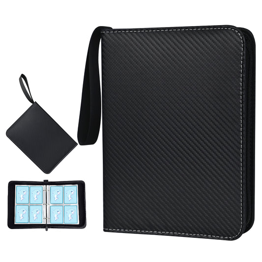 Card Binder 4-Pocket, 400 Pockets Card Holder with 50 Sleeves black