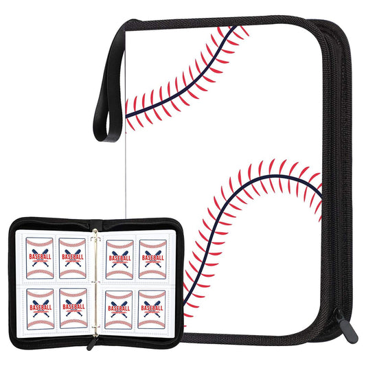 Baseball Card Binder Sleeves for Trading Cards, Baseball Card Sleeves Card Holder Protectors Set for Football Cards and Sports Cards (Holds Up to 400)