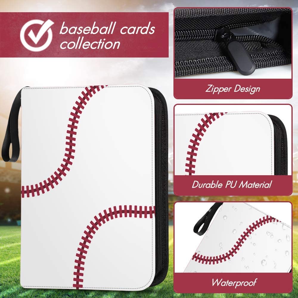 720 Pockets Baseball Card Sleeves Binder for Trading Card, Baseball Card  Sleeves Card Holder Album Protectors Set Fit for Football Card, Baseball