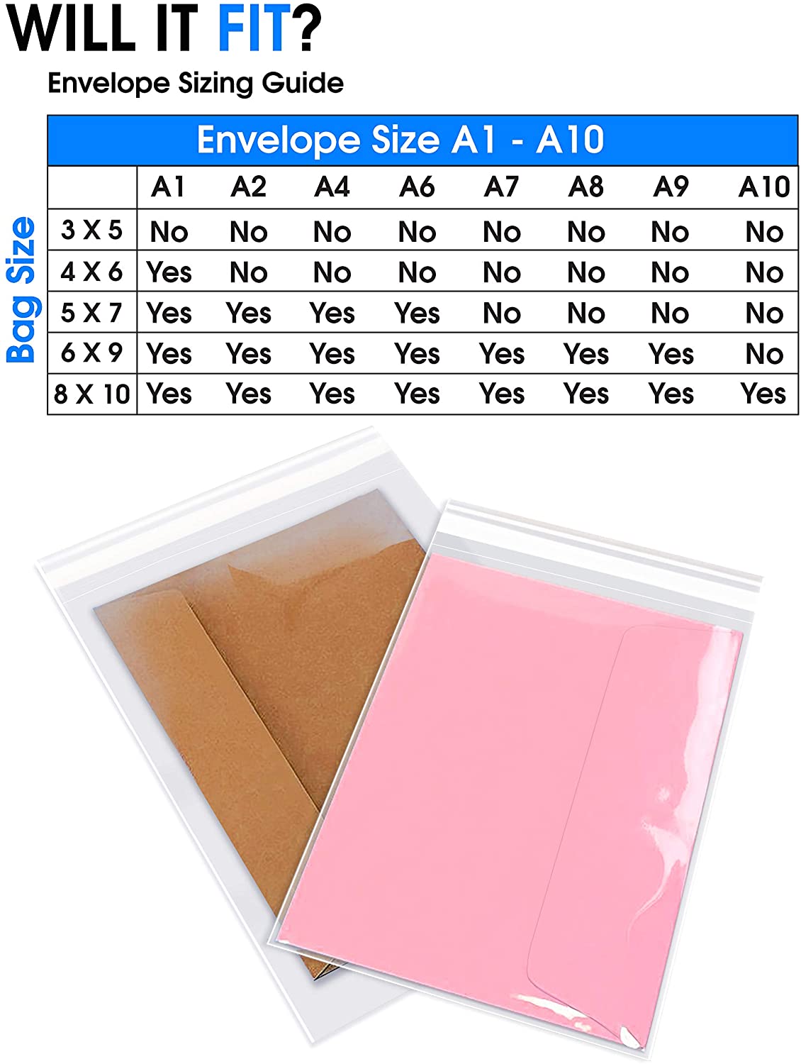 Pack It Chic - 10” X 13” (1000 Pack) Clear Resealable Polypropylene Bags - Fits 10X13 Prints, Photos, Documents - Self Seal